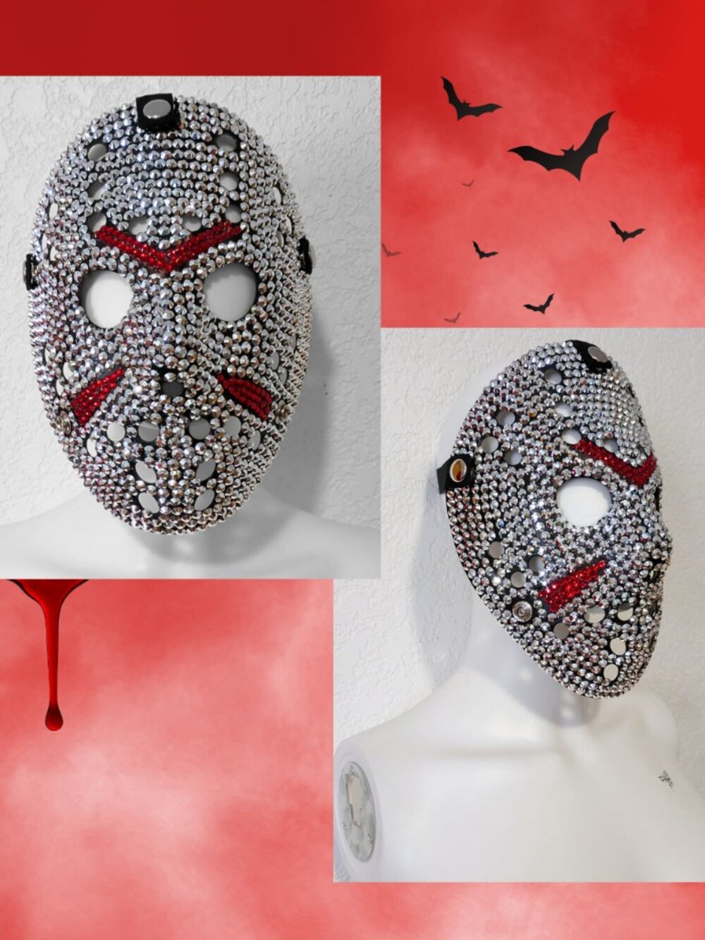 Jason Voorhees Glam Rhinestone Hockey Mask Friday the 13th Camp Slasher Horror